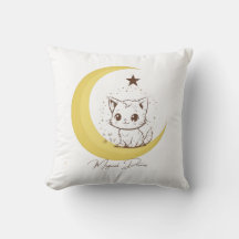 Gato Mágico Fofo na Lua Sonhos Estrelados - Cla Re