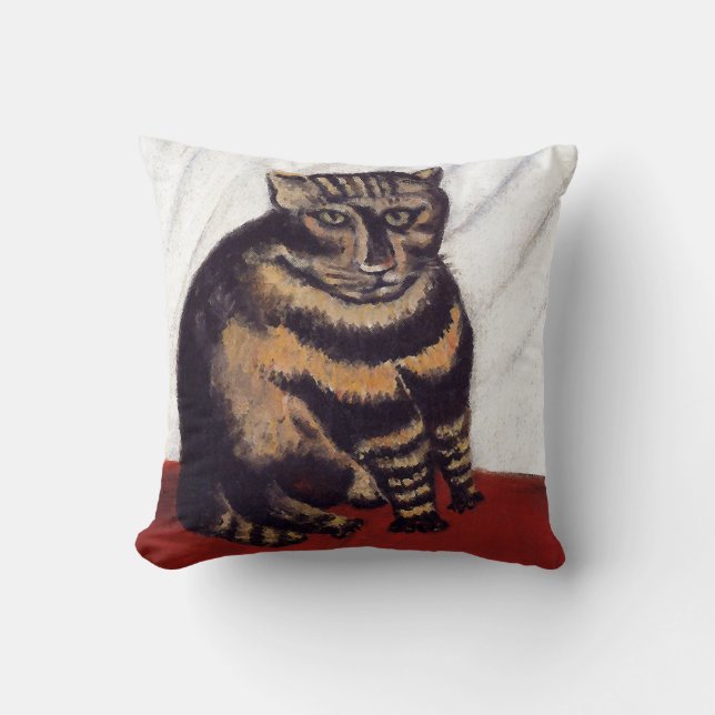 Almofada Gato mal-humorado do vintage (Frente)