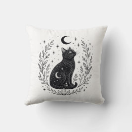 Almofada Gato místico bajo la luna
