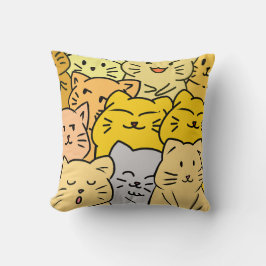 Almofada Gato multidão