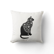 Gato Negro com Véu Floral | Gatinho Gótico Elegant