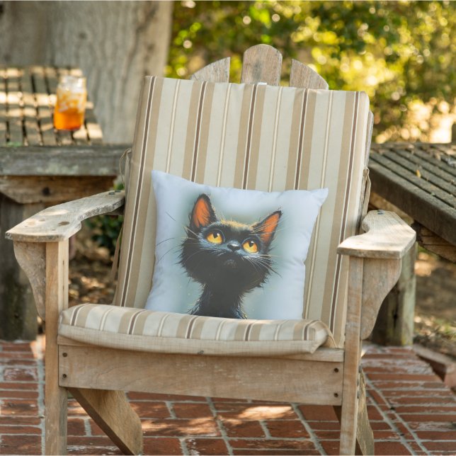Almofada Gato Negro Encantado (Cadeira)