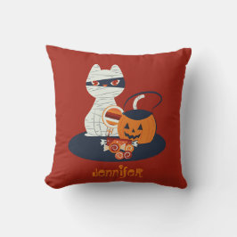 Almofada Gato Negro Halloween Disfarçado de Mamãe