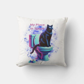 Almofada Gato Negro Inteligente com Óculos - Cartografia En