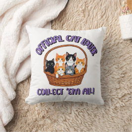 Almofada Gato Oficial Lover - Coletar "Em Todos"