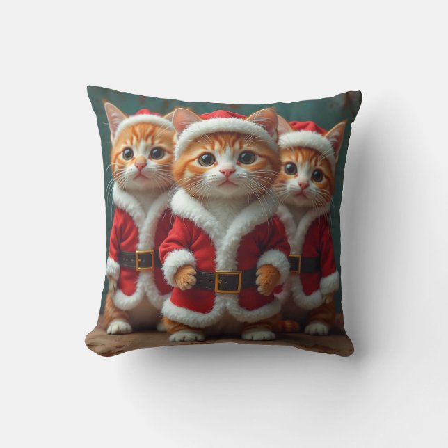 Almofada gato papai noel (Frente)