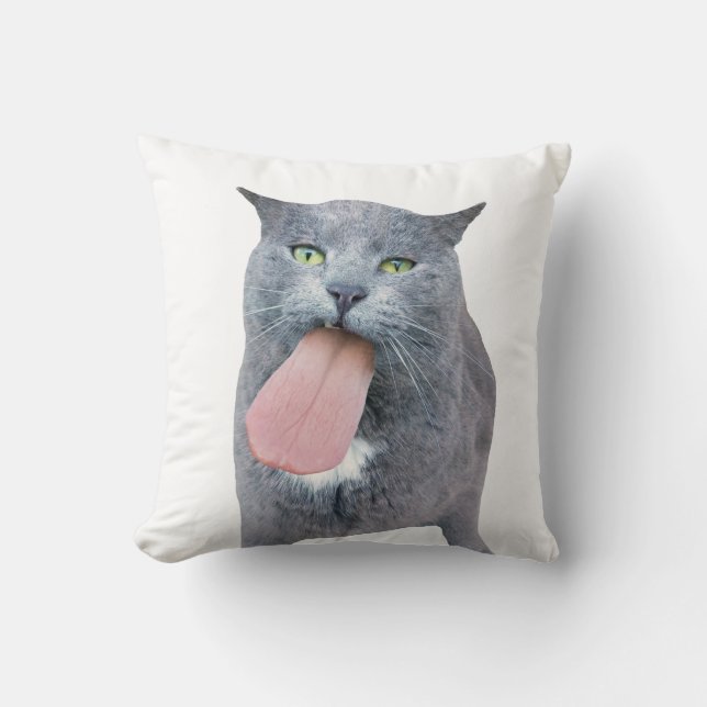Almofada Gato Pegou Sua Língua? (Frente)