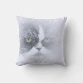 Almofada gato persa engraçado com olhos grandes