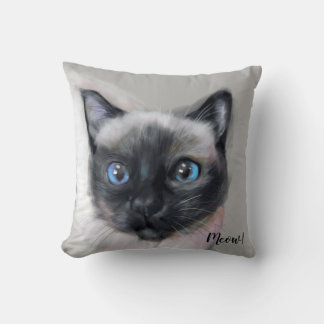 Almofada Gato pintado digitalmente. Miau!