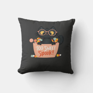Almofada Gato Preto Fofo de Halloween Doce Demais Spook � P