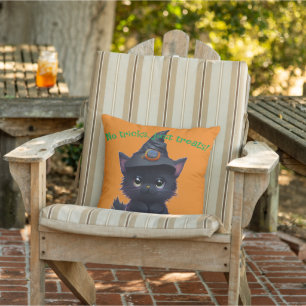 Almofada Gato preto fofo e engraçado de Halloween