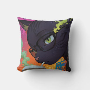 Almofada Gato Preto Místico de Anime