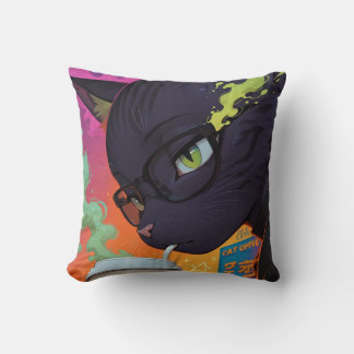 Almofada Gato Preto Místico de Anime