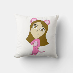 Almofada gato rosa