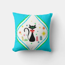 Almofada Gato Siamês Natal Retro