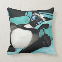 Gato Siamese pela turquesa & pelos dedos do pé de