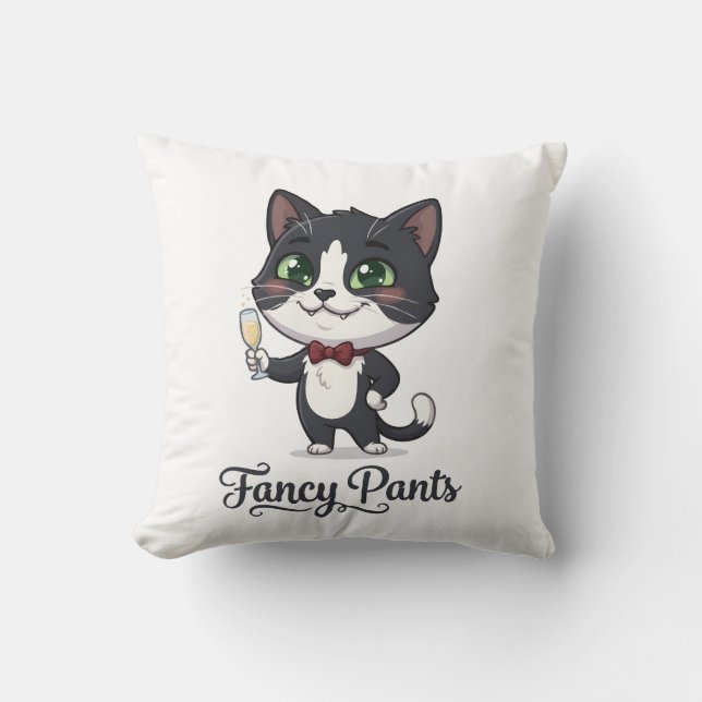 Almofada Gato Smoking Fancy Pants Aplaudindo (Frente)