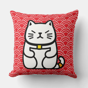 Almofada Gato Sortudo Japonês ou Maneki-Neko