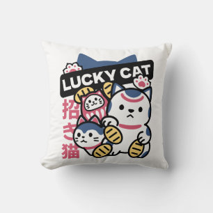Almofada Gato Sortudo Maneki Neko – Gato da Sorte Japonês