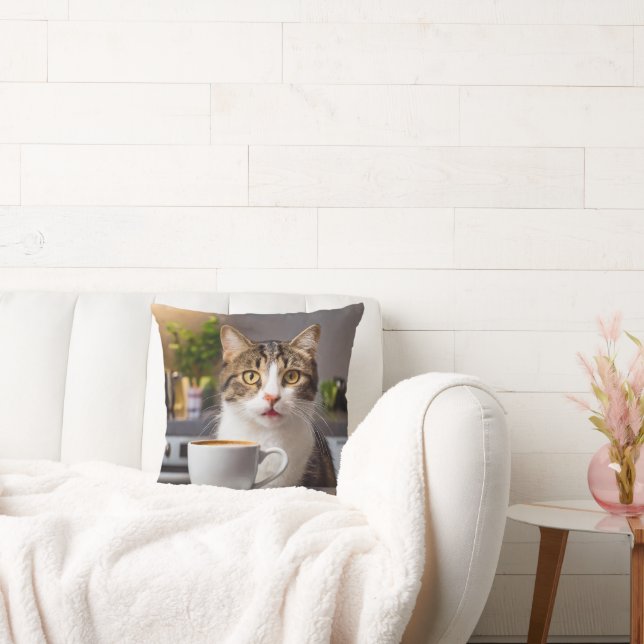 Almofada Gato Tão Fofo e Travesseiro de Café! (Sofá)
