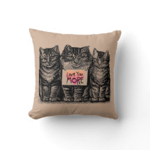 Gatos "amor do vintage você mais" travesseiro