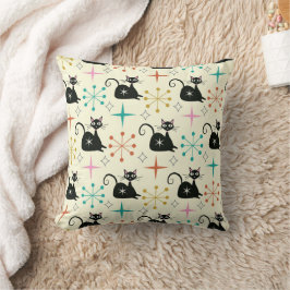 Almofada Gatos Atômicos do Mod do meio século com Impulsos 