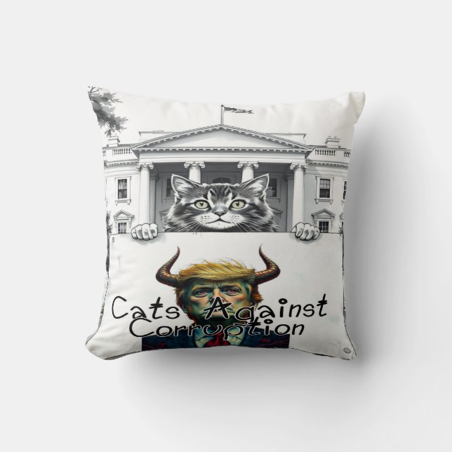 Almofada Gatos Contra Corrupção (Frente)