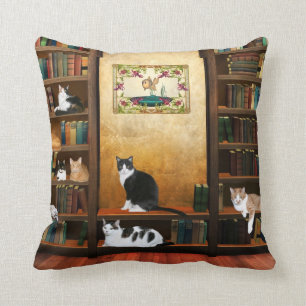 Almofada Gatos da biblioteca