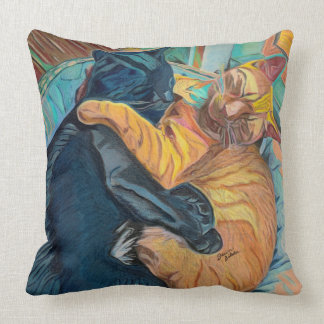Almofada Gatos de Arte Personalizada Dois Cuddddding