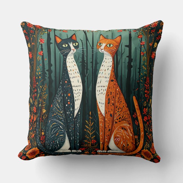 Almofada Gatos de desenho animado fofos (Frente)