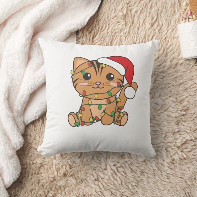 Almofada Gatos De Inverno De Natal (Cobertor)