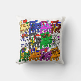 Almofada Gatos de Natal Festivos Jolly Meowy