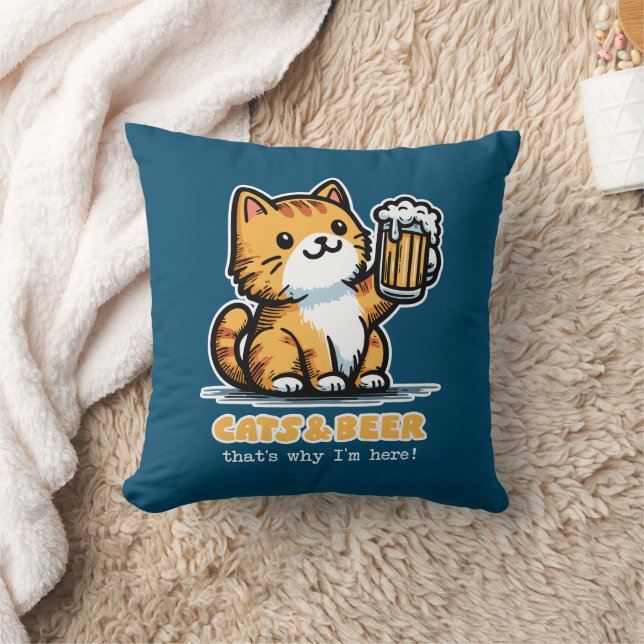 Almofada Gatos e cerveja 2 (Cobertor)