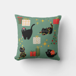 Almofada Gatos engraçados de Natal