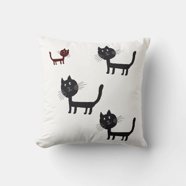 Almofada Gatos Felizes Literatura Lixeira (Frente)