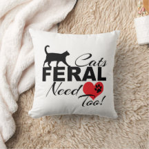 Gatos Feral Precisam De Amor Muito Travesseiro dec