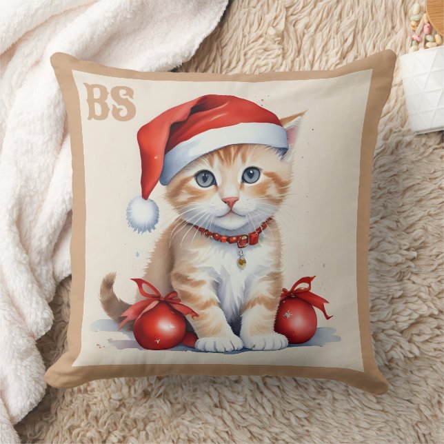 Almofada Gatos Festivos nas Festas de Natal - Víblias de Fé (Cobertor)