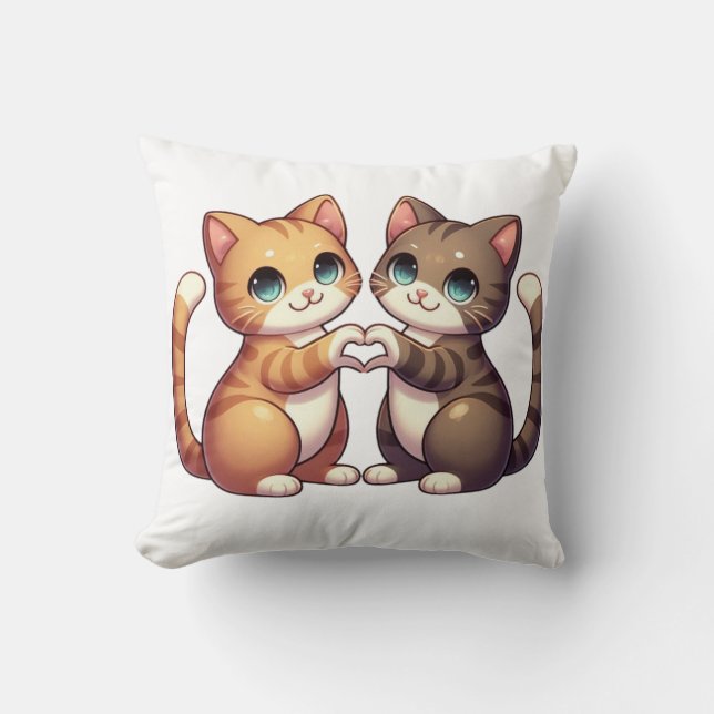 Almofada Gatos Frescos - Kawaii Kittens Design (Frente)