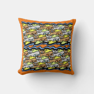 Almofada Gatos Gráficos e Travesseiro decorativo de Cartoo