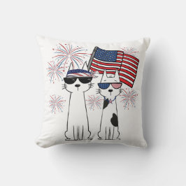Almofada Gatos Legais Patrióticos