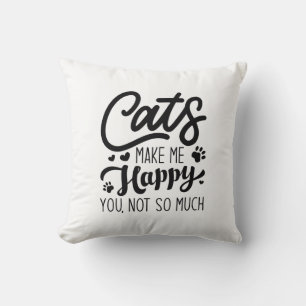 Almofada Gatos Me Fazem Feliz Você Não