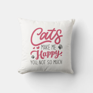 Almofada Gatos Me Fazem Feliz Você Não