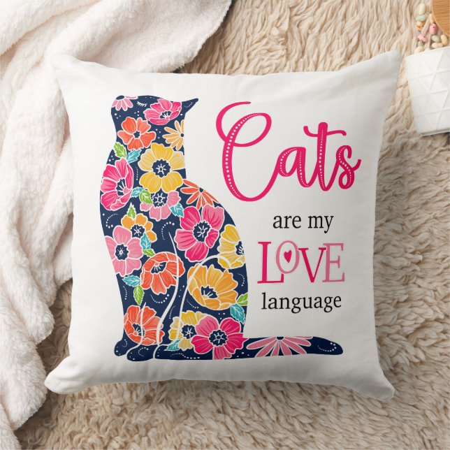 Almofada Gatos são minha Linguagem do AMOR (Cobertor)