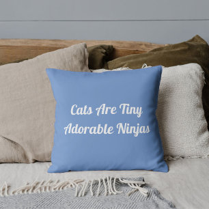 Almofada Gatos São Ninjas Adoráveis Personalizam O Azul De