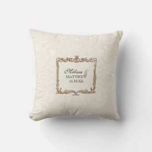 Almofada Gatsby Art Deco Nouveau Lace Faux Dourada Tulip