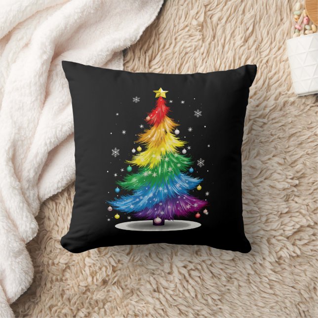 Almofada Gay LGBT Orgulho Rainbow Árvore de Natal Merry Xma (Cobertor)