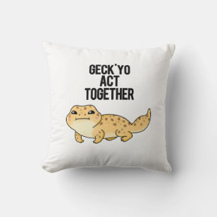 Almofada Geck Yo Age Juntos Gecko Pun Engraçado