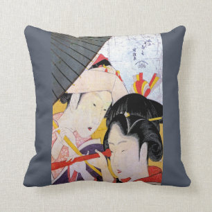 Almofada Geishas de Arte Asiática Japonês