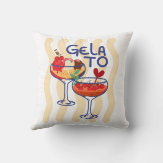 Almofada 🍦 GELA TO – Gráfico Retro de Gelato Fofo