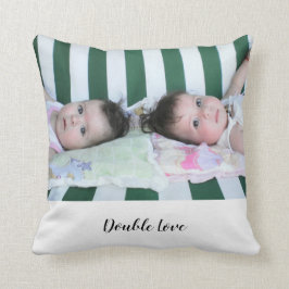 Almofada Gêmeos Amor Duplo, Corações Padrão